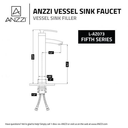 Anzzi Fifth Single Hole Single-Handle Bathroom Faucet in Polished Chrome L-AZ073